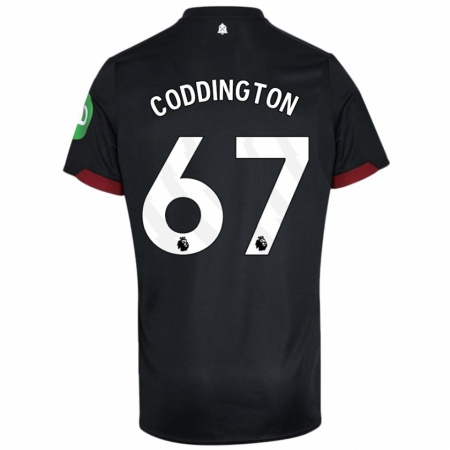 Kandiny Gyermek Remy Coddington #67 Fekete Fehér Idegenbeli Jersey 2024/25 Mez Póló Ing