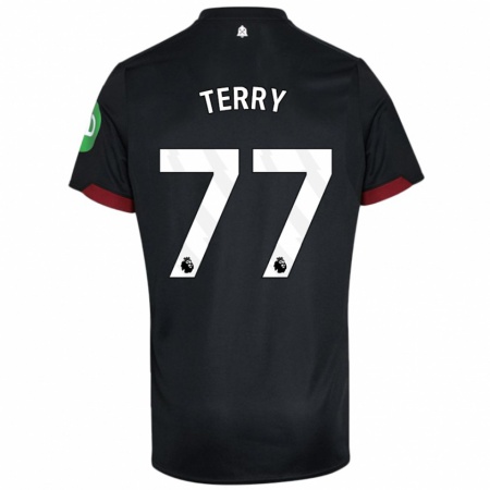 Kandiny Gyermek Mason Terry #77 Fekete Fehér Idegenbeli Jersey 2024/25 Mez Póló Ing