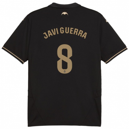 Kandiny Gyermek Javi Guerra #8 Fekete Idegenbeli Jersey 2024/25 Mez Póló Ing