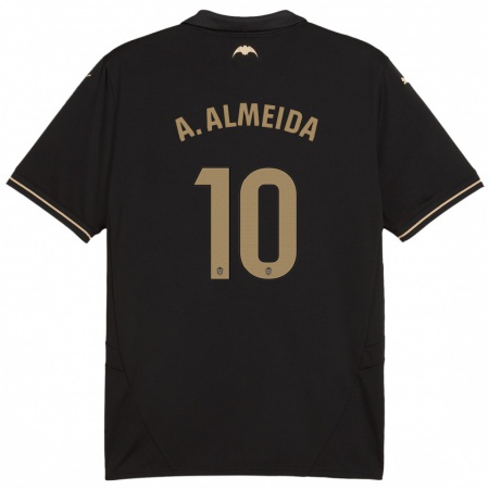 Kandiny Gyermek André Almeida #10 Fekete Idegenbeli Jersey 2024/25 Mez Póló Ing