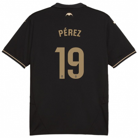 Kandiny Gyermek Joselu Pérez #19 Fekete Idegenbeli Jersey 2024/25 Mez Póló Ing