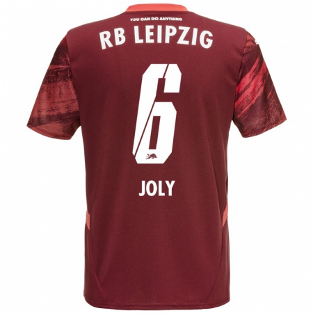 Kandiny Gyermek Lou-Ann Joly #6 Burgundia Idegenbeli Jersey 2024/25 Mez Póló Ing