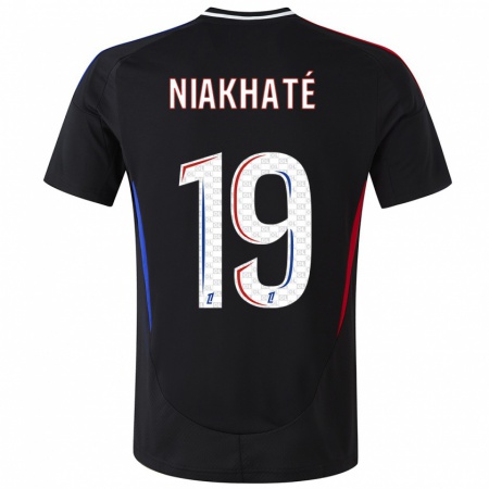 Kandiny Gyermek Moussa Niakhaté #19 Fekete Idegenbeli Jersey 2024/25 Mez Póló Ing