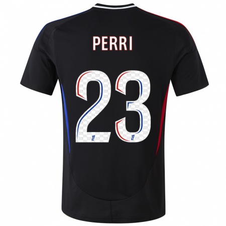 Kandiny Gyermek Lucas Perri #23 Fekete Idegenbeli Jersey 2024/25 Mez Póló Ing