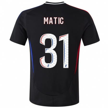 Kandiny Gyermek Nemanja Matic #31 Fekete Idegenbeli Jersey 2024/25 Mez Póló Ing