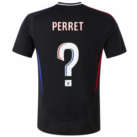 Kandiny Gyermek Romain Perret #0 Fekete Idegenbeli Jersey 2024/25 Mez Póló Ing