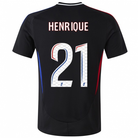 Kandiny Gyermek Henrique Silva #21 Fekete Idegenbeli Jersey 2024/25 Mez Póló Ing