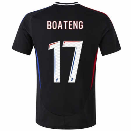 Kandiny Gyermek Jerome Boateng #17 Fekete Idegenbeli Jersey 2024/25 Mez Póló Ing