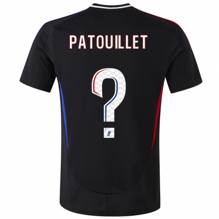 Kandiny Gyermek Mathieu Patouillet #0 Fekete Idegenbeli Jersey 2024/25 Mez Póló Ing