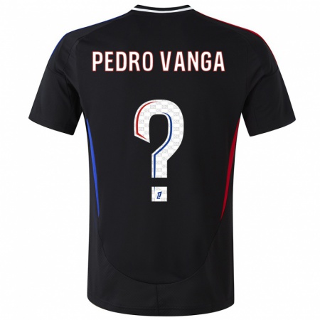 Kandiny Gyermek Emerson Pedro Vanga #0 Fekete Idegenbeli Jersey 2024/25 Mez Póló Ing