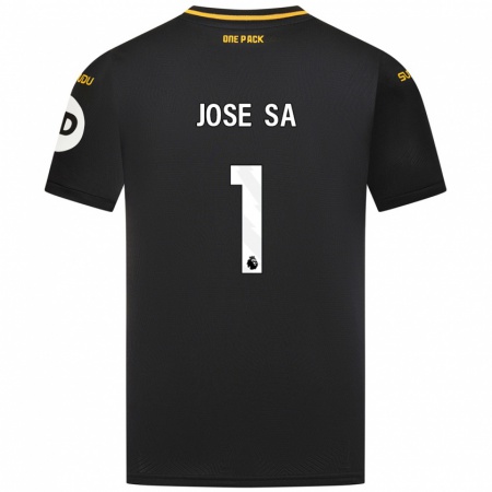 Kandiny Gyermek José Sá #1 Fekete Idegenbeli Jersey 2024/25 Mez Póló Ing