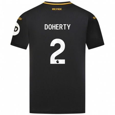 Kandiny Gyermek Matt Doherty #2 Fekete Idegenbeli Jersey 2024/25 Mez Póló Ing