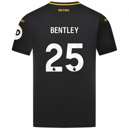 Kandiny Gyermek Daniel Bentley #25 Fekete Idegenbeli Jersey 2024/25 Mez Póló Ing