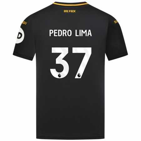 Kandiny Gyermek Pedro Lima #37 Fekete Idegenbeli Jersey 2024/25 Mez Póló Ing