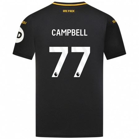 Kandiny Gyermek Chem Campbell #77 Fekete Idegenbeli Jersey 2024/25 Mez Póló Ing