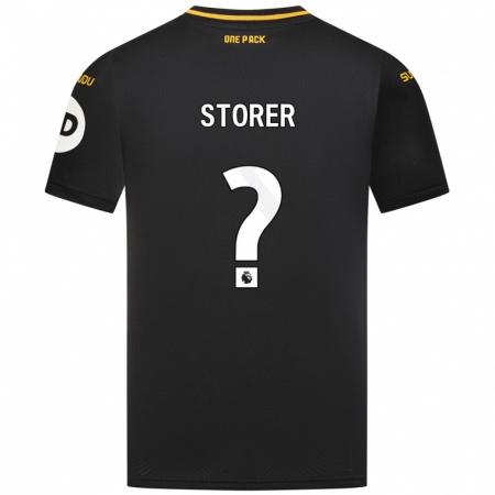 Kandiny Gyermek James Storer #0 Fekete Idegenbeli Jersey 2024/25 Mez Póló Ing