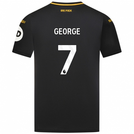 Kandiny Gyermek Tammi George #7 Fekete Idegenbeli Jersey 2024/25 Mez Póló Ing