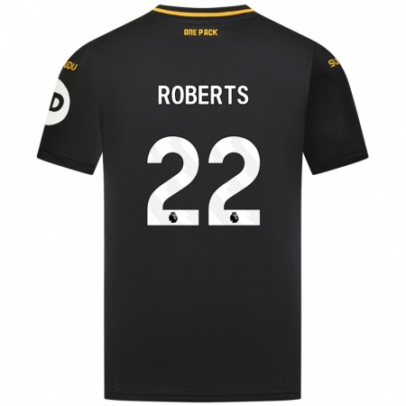 Kandiny Gyermek Beth Roberts #22 Fekete Idegenbeli Jersey 2024/25 Mez Póló Ing