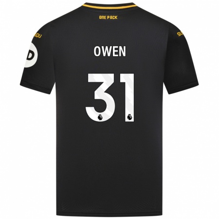 Kandiny Gyermek Skye Owen #31 Fekete Idegenbeli Jersey 2024/25 Mez Póló Ing