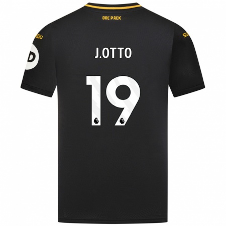 Kandiny Gyermek Jonny Otto #19 Fekete Idegenbeli Jersey 2024/25 Mez Póló Ing