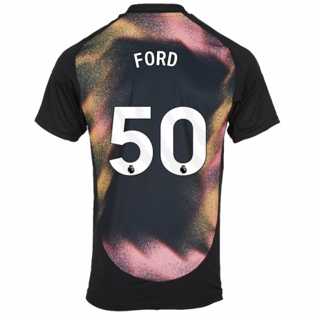 Kandiny Gyermek Harvey Godsmark-Ford #50 Fekete Fehér Idegenbeli Jersey 2024/25 Mez Póló Ing