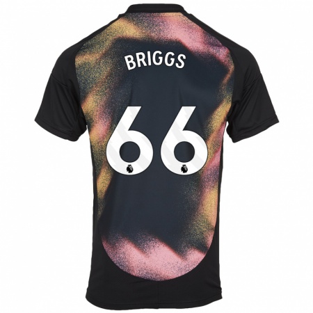 Kandiny Gyermek Logan Briggs #66 Fekete Fehér Idegenbeli Jersey 2024/25 Mez Póló Ing