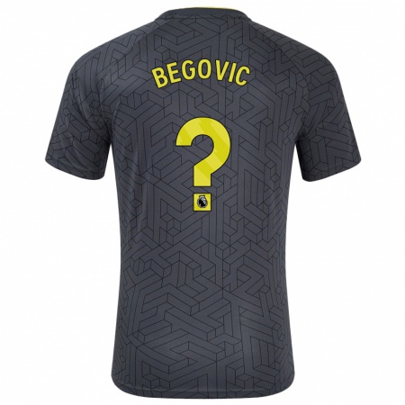 Kandiny Gyermek Asmir Begovic #0 Fekete Sárga Idegenbeli Jersey 2024/25 Mez Póló Ing