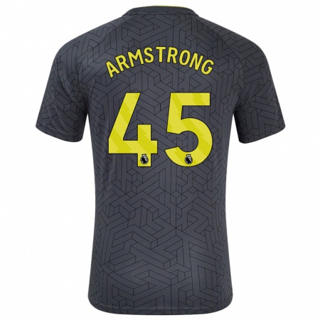 Kandiny Gyermek Harrison Armstrong #45 Fekete Sárga Idegenbeli Jersey 2024/25 Mez Póló Ing