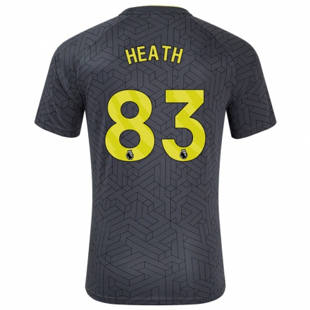 Kandiny Gyermek Isaac Heath #83 Fekete Sárga Idegenbeli Jersey 2024/25 Mez Póló Ing