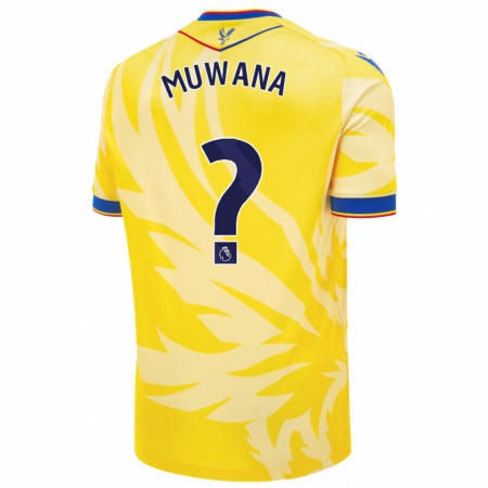 Kandiny Gyermek Joshua Muwana #0 Sárga Idegenbeli Jersey 2024/25 Mez Póló Ing