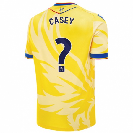 Kandiny Gyermek Benjamin Casey #0 Sárga Idegenbeli Jersey 2024/25 Mez Póló Ing