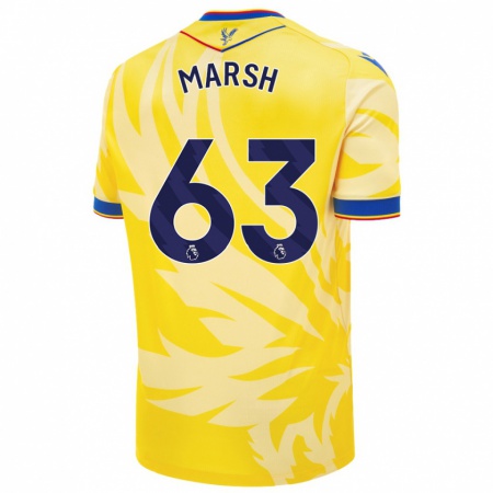 Kandiny Gyermek Zach Marsh #63 Sárga Idegenbeli Jersey 2024/25 Mez Póló Ing