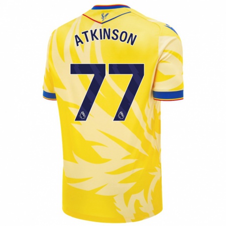 Kandiny Gyermek Isibeal Atkinson #77 Sárga Idegenbeli Jersey 2024/25 Mez Póló Ing