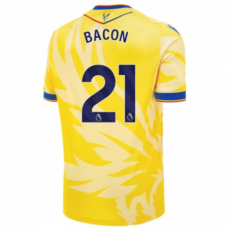 Kandiny Gyermek Skye Bacon #21 Sárga Idegenbeli Jersey 2024/25 Mez Póló Ing