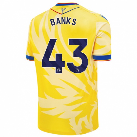 Kandiny Gyermek Scott Banks #43 Sárga Idegenbeli Jersey 2024/25 Mez Póló Ing