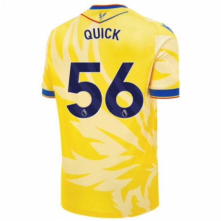 Kandiny Gyermek Daniel Quick #56 Sárga Idegenbeli Jersey 2024/25 Mez Póló Ing