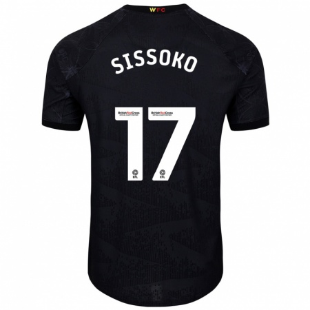 Kandiny Gyermek Moussa Sissoko #17 Fekete Fehér Idegenbeli Jersey 2024/25 Mez Póló Ing