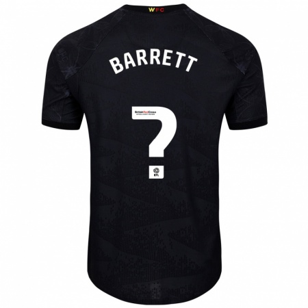 Kandiny Gyermek Hayden Barrett #0 Fekete Fehér Idegenbeli Jersey 2024/25 Mez Póló Ing