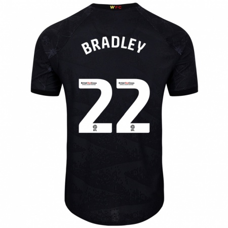 Kandiny Gyermek Jade Bradley #22 Fekete Fehér Idegenbeli Jersey 2024/25 Mez Póló Ing