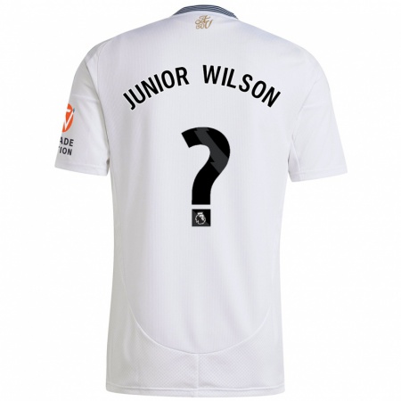 Kandiny Gyermek Junior Wilson #0 Fehér Idegenbeli Jersey 2024/25 Mez Póló Ing