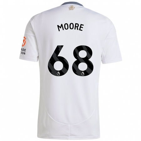 Kandiny Gyermek Kobei Moore #68 Fehér Idegenbeli Jersey 2024/25 Mez Póló Ing