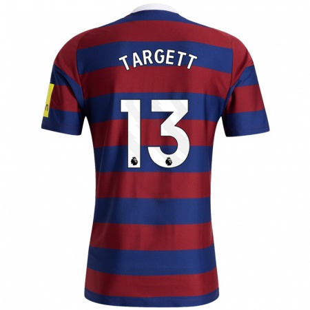 Kandiny Gyermek Matt Targett #13 Bordó Sötétkék Idegenbeli Jersey 2024/25 Mez Póló Ing