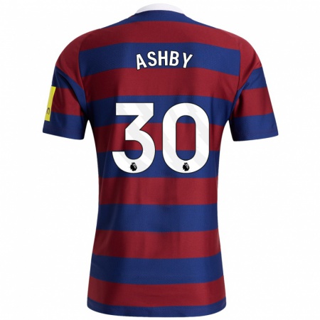 Kandiny Gyermek Harrison Ashby #30 Bordó Sötétkék Idegenbeli Jersey 2024/25 Mez Póló Ing