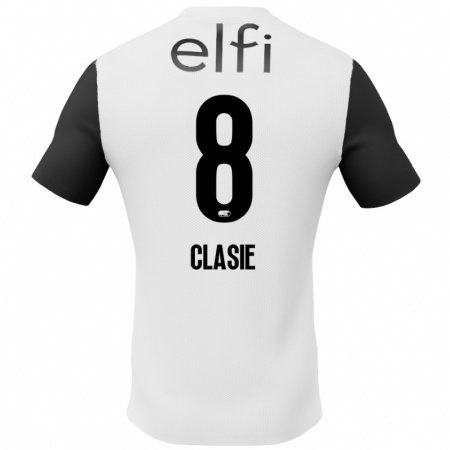 Kandiny Gyermek Jordy Clasie #8 Fehér Fekete Idegenbeli Jersey 2024/25 Mez Póló Ing