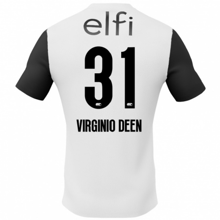 Kandiny Gyermek Daniël Virginio Deen #31 Fehér Fekete Idegenbeli Jersey 2024/25 Mez Póló Ing