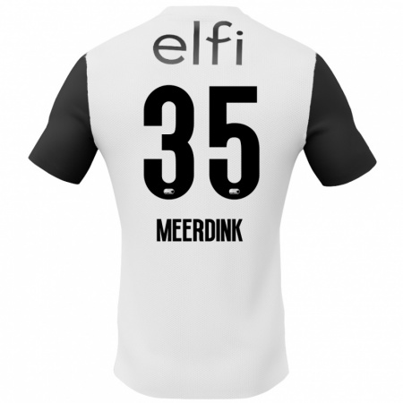 Kandiny Gyermek Mexx Meerdink #35 Fehér Fekete Idegenbeli Jersey 2024/25 Mez Póló Ing