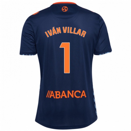 Kandiny Gyermek Iván Villar #1 Sötétkék Idegenbeli Jersey 2024/25 Mez Póló Ing