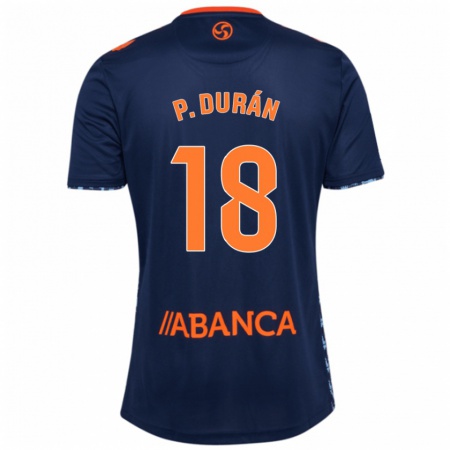 Kandiny Gyermek Pablo Durán #18 Sötétkék Idegenbeli Jersey 2024/25 Mez Póló Ing