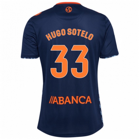 Kandiny Gyermek Hugo Sotelo #33 Sötétkék Idegenbeli Jersey 2024/25 Mez Póló Ing