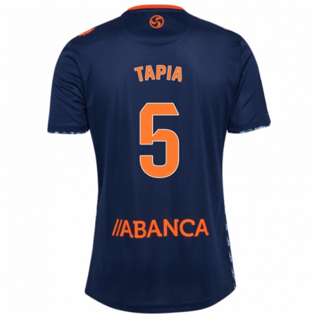 Kandiny Gyermek Renato Tapia #5 Sötétkék Idegenbeli Jersey 2024/25 Mez Póló Ing